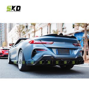 Divisores de Canards traseros de estilo X de fibra de carbono seco para <span class=keywords><strong>BMW</strong></span> 8 SERIES G14 G15 G16 2020-on Canards Fins - Product Image 1