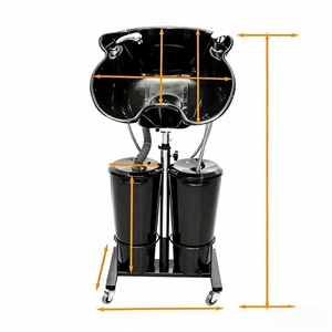 อ่างล้างผมเคลื่อนที่สำหรับร้านทำผม, อ่างล้างผมแบบพกพา, สำหรับผู้ป่วย, หญิงตั้งครรภ์, ร้านทำผม, เตียงสระผมแบบนั่งสำหรับใช้ในบ้าน - Product Image 4