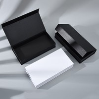 Caja Magnética Negra Mate de Lujo con Logotipo Personalizado - Empaque de Cartón Rígido Premium de 1200 g/m² con Tapa Abatible para Joyería y Regalos de Alta Gama