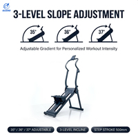 Appareil d'exercice vertical pliable en acier réglable, 8 niveaux de résistance magnétique, capacité de 130 kg, pour la maison, simulateur d'escalade