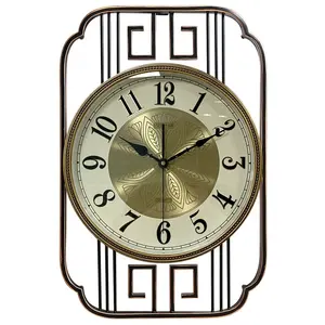Retro light luxury personality household wall decoration metal silent wall clocks