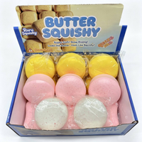 Jouet Squishy en PU ultra-moelleux en forme de beurre et de pain grillé, à remontée lente, jouet anti-stress à presser, aliment simulé, jouet de décompression