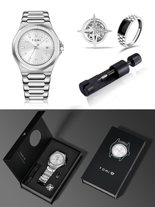 TOMI Luxury Business Men's <strong>Watch</strong> Gift Box <strong>Set</strong> High Quality <strong>Rose</strong> <strong>Gold</strong> Case Simple and Versatile Quartz <strong>Watch</strong> Relogio Masculino - Product Image 3