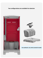 Cabine de toilettes portable d'extérieur en HDPE, toilettes mobiles pour chantier, parc et événements - Montage facile