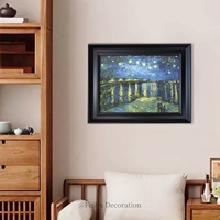 Peintures de paysages européens, fleurs, art mural vintage, cadre en bois, toile, décoration intérieure, décoration murale, mariage, luxe