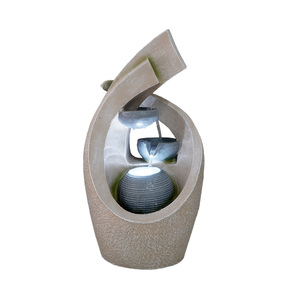 Fontaine d'eau en polyrésine de style classique fait à la main <span class=keywords><strong>avec</strong></span> LED <span class=keywords><strong>pour</strong></span> la décoration d'ornements de <span class=keywords><strong>jardin</strong></span> intérieur/extérieur - Product Image 1