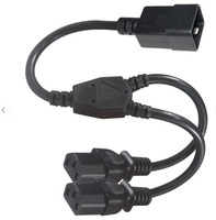 Câble d'extension d'alimentation pour répartiteur PDU C20 mâle vers double IEC C13 Y