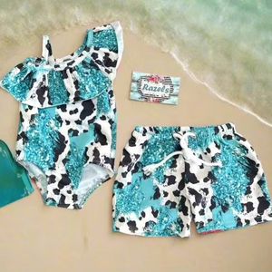 Tùy Chỉnh Tây Bò Mô Hình Mặc Bikini Cô Gái Bơi Bãi Biển Cô Gái Ăn Mặc 10-14 Tuổi - Product Image 2