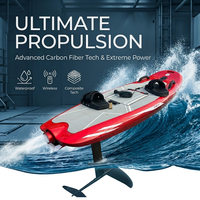 Planche de surf électrique hydrofoil BulkDiscount Bright Ruby, équipement Efoil, propulsion par jet d'eau télécommandée