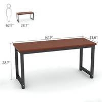 Bureau d'étude moderne en bois Tribesigns RTS, style simple, grand bureau pour ordinateur portable, poste de travail pour bureau à domicile