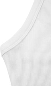 Camiseta sin mangas transpirable <span class=keywords><strong>de</strong></span> talla grande para mujer, cuello en V acanalado, ajuste ceñido, ideal para el verano y el ejercicio. - Product Image 5