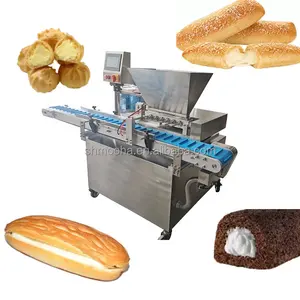 Machine de remplissage de pain à confiture de chocolat à têtes multiples Injecteur de pâte de crème de lait Machine d'injection de farce de snack de boulangerie