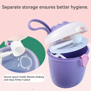 Distributeur <span class=keywords><strong>de</strong></span> <span class=keywords><strong>lait</strong></span> en poudre portable, conteneur <span class=keywords><strong>de</strong></span> préparation pour bébé à 3 couches sans BPA avec couvercle hermétique, design pratique pour les voyages, pour l'alimentation des nourrissons - Product Image 1