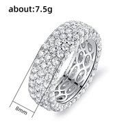 Bagues Hip Hop pour Hommes, Approvisionnement Direct Usine, Base en Laiton Micro-Pavée de Zircons Brillants, Accessoires de Bijoux de Mode Exquis pour Homme