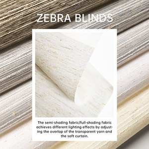 Persianas Modernas Horizontales de Zebra Lisas SAMADHI, Cortadas a Medida, para Ventanas, Cortinas Translúcidas de Doble Capa, Control de Filtrado de Luz - Product Image 4