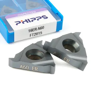 PHIPPS 3/8 "เครื่องกลึงเกลียวแทรก16IR AG60 Lf6018 A60 16ER G60ซีเมนต์คาร์ไบด์แทรกผู้ผลิตในประเทศจีน