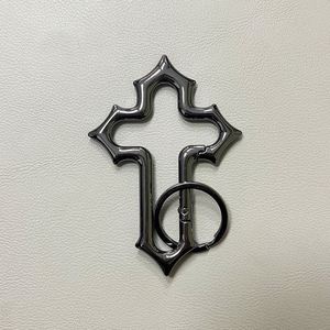 Carabiner Cross Keychain Christian Cross Pendant Bag Charm <b>Clips</b> KeyRing for Backpack Belt Loops <b>Spring</b> Keychain Accessories - Product Image 1
