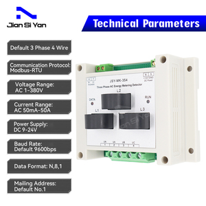Monitor de energía eléctrica trifásico de CA, Protocolo Modbus RTU, Detector de calidad de energía, colector de voltaje de corriente RS485, 50A, 50A - Product Image 3