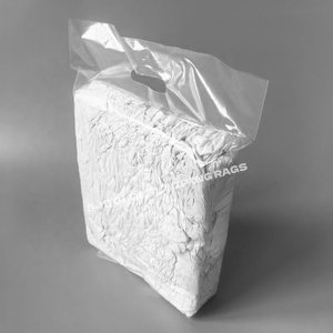 Paños de Limpieza Industriales de Algodón Blancos Recortados Tipo Camiseta para Uso Marino - Product Image 1