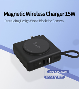 พาวเวอร์แบงค์ Qi2 10000mAh ที่ชาร์จไร้สาย3 in 1ที่ชาร์จไร้สายแบบพกพา PD 22.5W ชาร์จเร็วที่วางโทรศัพท์พาวเวอร์แบงค์ - Product Image 4