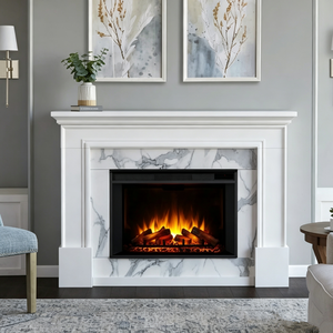 Insert de Cheminée Électrique de Luxe 60 Pouces avec Couleurs de <span class=keywords><strong>Flamme</strong></span> Réglables et Contrôle par Écran Tactile pour Villa, Complexe Hôtelier, Suite, Hall d'Hôtel - Product Image 4