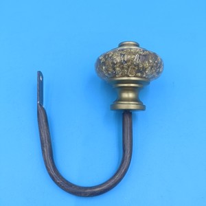 U Shape Resin <b>Curtain</b> Hook 58 Inch Traditional Brown Wall Mounted For All <b>Curtains</b> - Product Image 3