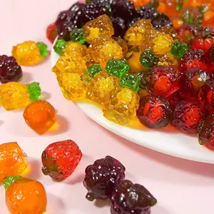 Fabrik-Direkt-Gummi Trauben-Aromat-Süßigkeiten traubenförmige Gummi-Süßigkeiten mit Marmelade zu verkaufen
