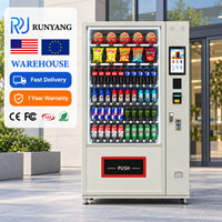 Distributeur automatique de boissons et de collations RUNYANG, personnalisé, pour l'extérieur, à monnayeur, pour aliments et boissons