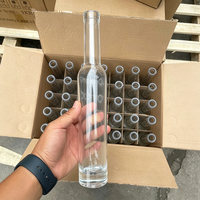 Bouteille en verre vide transparente à col long pour spiritueux, vin et whisky, 200ml, 375ml, 500ml, 750ml, 70cl, 1L – Vente en gros