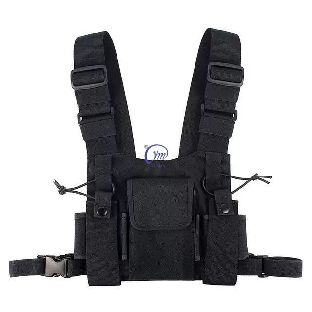 Best-rated Unisex Nylon Adjustable Camouflage Outdoor Training Sporty Tactical Chest Rig Radio Pouch Holster