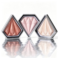 Palette de fards à paupières en poudre fixante, formule longue tenue, scintillante, naturelle, lisse, pour carnations moyennes à foncées, effet diamant 3D illuminant