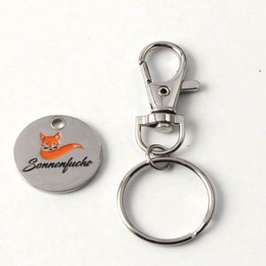 <b>Customize</b> Retail Fashion Logos Keychain Multi Euro Trolley Coin Stainless Steel Trolly <b>Key</b> <b>Rings</b> Crystal With Chain - Product Image 1