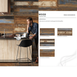 French Wood Brown Glazed Porcelain Tiles Wooden Design 60x120cm Decorative Floor <b>Wall</b> Tile Premium - Product Image 1