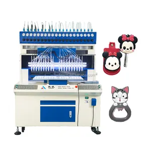 DINSIN Factory Direct Cheap Rubber Product Making Machine PVC shoe label drop molding machine with UV baking lamp
