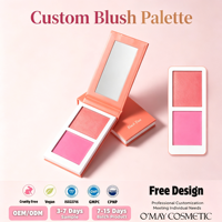 Palette de fard à joues végétalien waterproof personnalisable avec votre logo, haute pigmentation, poudre minérale soyeuse, vente en gros de produits de beauté