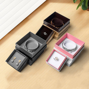 Wholesale Custom Eco-Friendly Jewelry Paper <b>Gift</b> <b>Box</b> Magnetic Closure Four-Color Printed Logo for Ring Necklace Bracelet <b>Earring</b> - Product Image 3