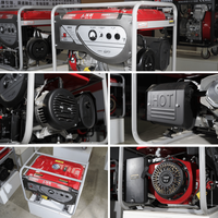 Générateur à essence haute puissance ZUJI 6800, moteur en cuivre pur 5 kW, 5,5 kW max, moteur portable à châssis ouvert, certifié ISO9001, réservoir de 15 L