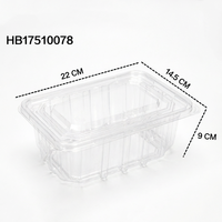 Boîte à salade de supermarché avec couvercle en plastique transparent pour l'emballage de produits frais et de légumes