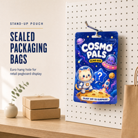 Pochette auto-scellante à trois soudures avec impression de logo personnalisé, étanche à l'humidité, emballage réutilisable en film polyester pour cadeaux