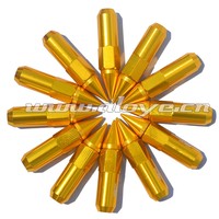 Nouvelles écrous de roue autobloquantes en aluminium CNC ALOYE P1.25 M12XP1.25 - Ajustement universel, boîte de vente au détail d'origine, 20 pièces, multicolores