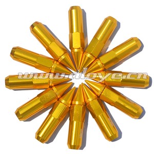Nouvelles écrous de roue autobloquantes en aluminium CNC ALOYE P1.25 M12XP1.25 - Ajustement universel, boîte de vente au détail d'origine, 20 pièces, multicolores - Product Image 2
