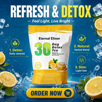Thé Détox Minceur Personnalisable 30 Jours Saveur Citron Faible en Sodium Adultes 100% Herbal Unisexe Perte de Poids Rapide