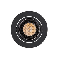 Spot LED encastré anti-éblouissement en aluminium noir 7W 15W, CRI élevé, moderne et contemporain, pour bureau, commerce, maison, salon