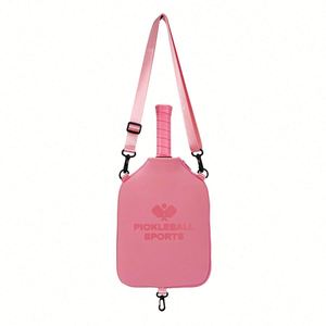 Sac de transport en néoprène personnalisé avec logo, en matériau de plongée, sac de rangement pour raquette à bandoulière avec crochet pour pickleball et tennis de table - Product Image 1