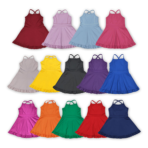 Robes de yoga d'été pour filles, style vacances, vêtements de sport pour enfants, en coton biologique et soie de lait douce, vente en gros, prêtes à expédier (RTS) - Product Image 2