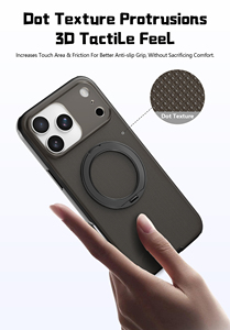 Funda con Soporte y Textura 3D Premium, Magnética, Antigolpes, Delgada, con Agarre Fuerte para <span class=keywords><strong>iPhone</strong></span> 17 16 15 <span class=keywords><strong>Pro</strong></span> <span class=keywords><strong>Max</strong></span> - Product Image 5