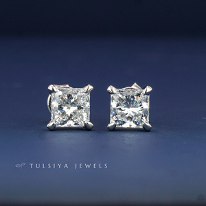 Boucles d'oreilles clous en or 14 carats avec diamants de laboratoire pour femme, design moderne et élégant, éclat brillant, bijoux raffinés, cadeau pour elle - Product Image 2