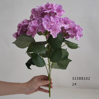 Hortensia Artificiel Réaliste Imprimé Numérique en 3D, Bouquet de 5 Têtes, Ne Se Décolore Pas, Fleur Artificielle pour Décoration Haut de Gamme