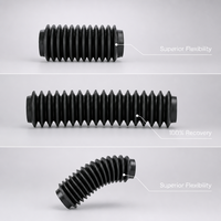 Tuyaux d'expansion ondulés en caoutchouc, flexibles, de protection, et caches-poussière en silicone pour vis de guidage CNC