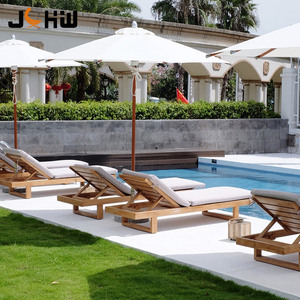 أثاث فخم من خشب الساج للحديقة من خشب الساج ، حمام سباحة من خشب الساج ، حوض سباحة من خشب الساج ، كراسي للاستلقاء تحت الشمس في الهواء الطلق مع وسادة - Product Image 4